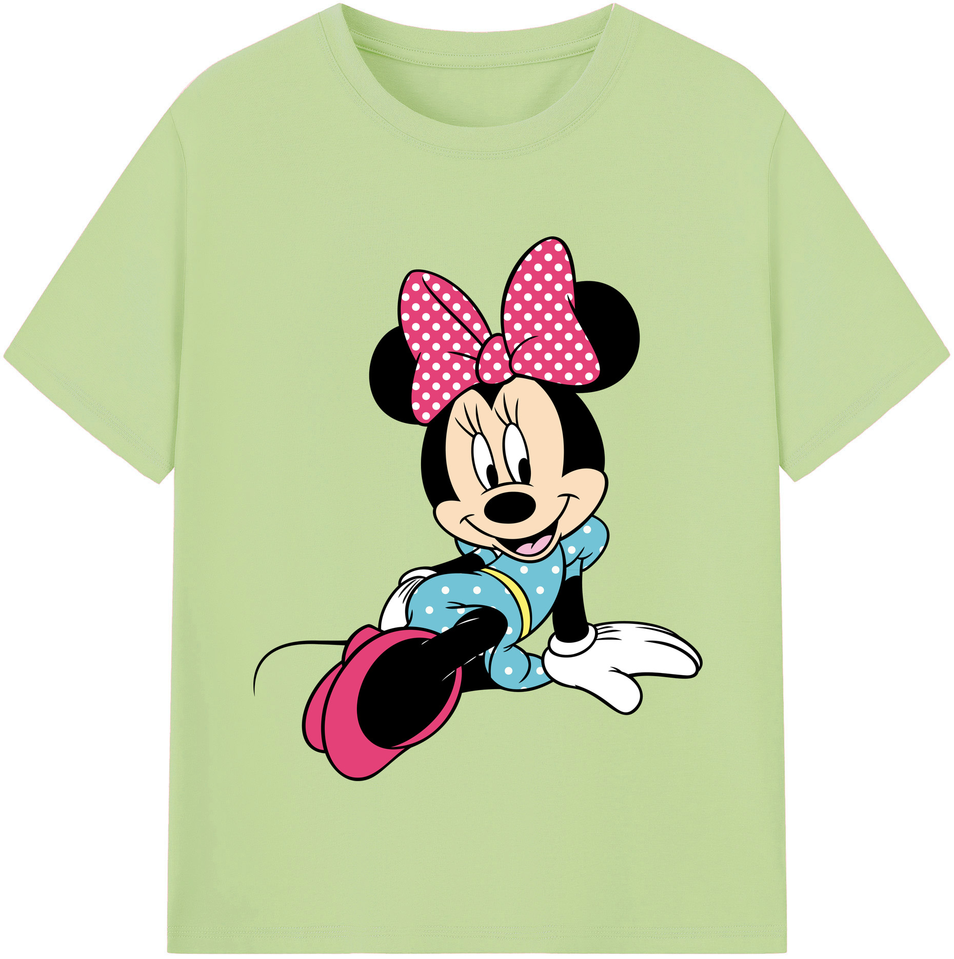 （画像用） ミッキーマウス Mickey Mouse 綿100％半袖Tシャツ（フロントプリント）